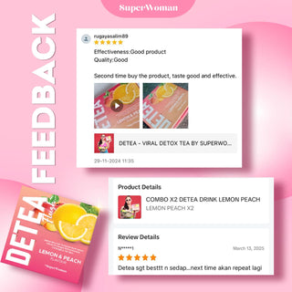 DeTea Lemon Peach by Superwoman 10SACHET